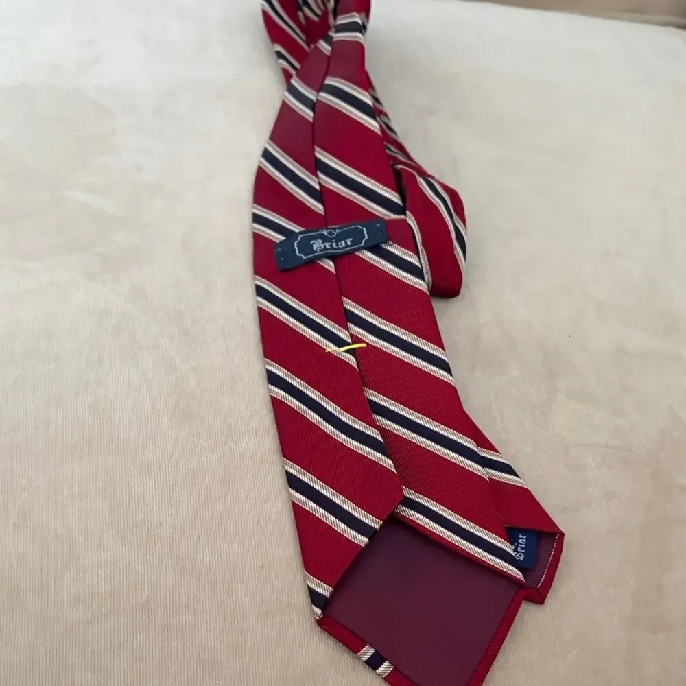 Elegant Red and Blue Striped Men's Tie